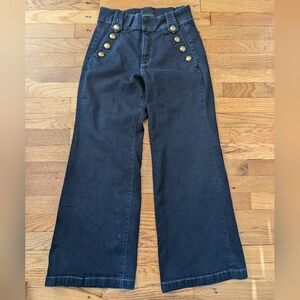 White Black Market High-Rise Curvy Wide Leg Jeans